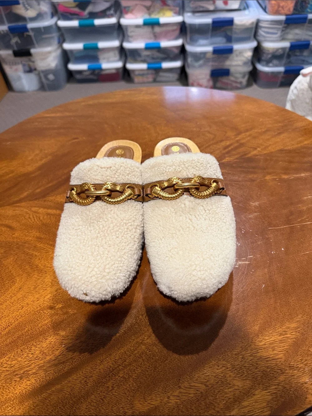 Tory Burch Jessa Shesarling Clogs